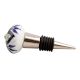 Navy Blue Flower Crackle Ceramic Wine Stopper